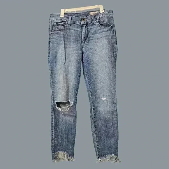 Pistola Audrey Distressed Cropped Jeans In Santa Cruz - Picture 1 of 4